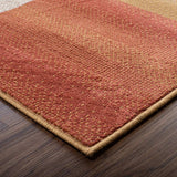 5' X 8' Terra Cotta Patchwork Power Loom Stain Resistant Area Rug - Homeroots - Flyclothing LLC