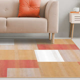 5' X 8' Terra Cotta Patchwork Power Loom Stain Resistant Area Rug - Homeroots - Flyclothing LLC