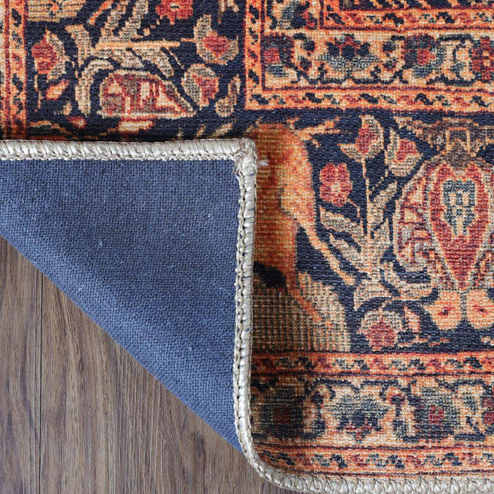 8' Brown Medallion Power Loom Runner Rug - Homeroots - Flyclothing LLC