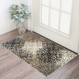 2' X 3' Blue And Gray Medallion Power Loom Stain Resistant Area Rug - Homeroots - Flyclothing LLC