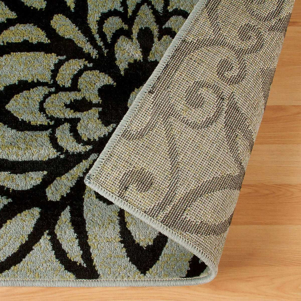2' X 3' Blue And Gray Medallion Power Loom Stain Resistant Area Rug - Homeroots - Flyclothing LLC