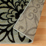 2' X 3' Blue And Gray Medallion Power Loom Stain Resistant Area Rug - Homeroots - Flyclothing LLC