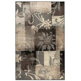 5' X 8' Beige And Gray Floral Power Loom Distressed Stain Resistant Area Rug - Homeroots - Flyclothing LLC