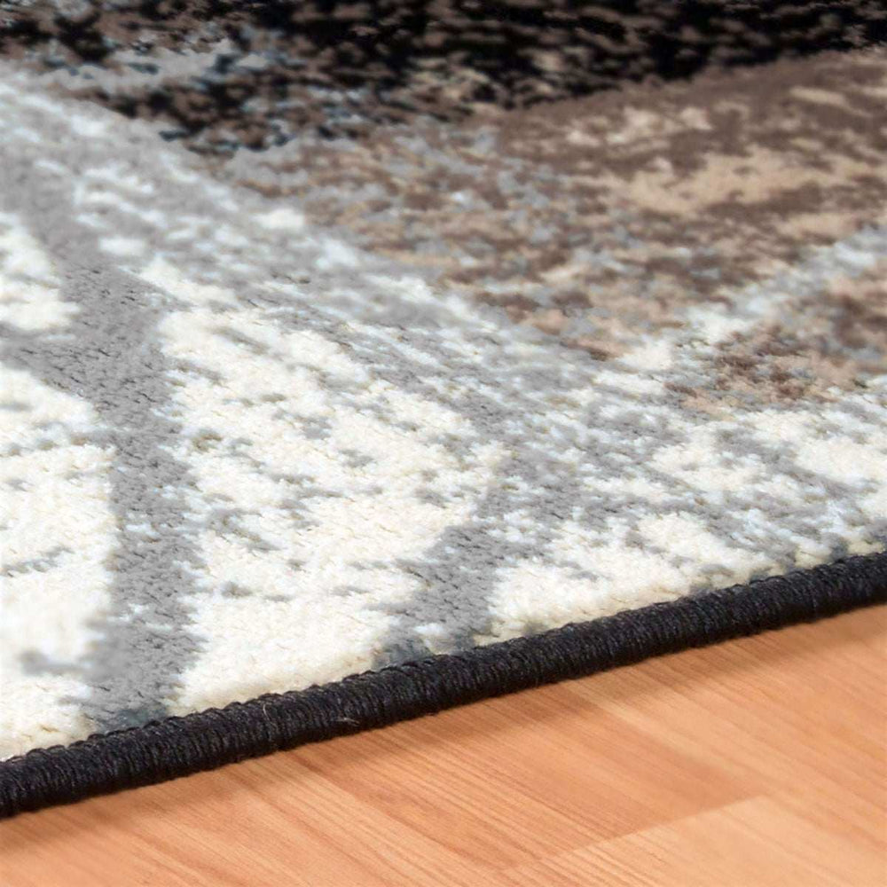 5' X 8' Beige And Gray Floral Power Loom Distressed Stain Resistant Area Rug - Homeroots - Flyclothing LLC
