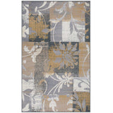 5' X 8' Beige And Gray Floral Power Loom Distressed Stain Resistant Area Rug - Homeroots - Flyclothing LLC