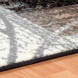 8' X 10' Beige And Gray Floral Power Loom Distressed Stain Resistant Area Rug - Homeroots - Flyclothing LLC