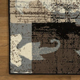 8' X 10' Beige And Gray Floral Power Loom Distressed Stain Resistant Area Rug - Homeroots - Flyclothing LLC