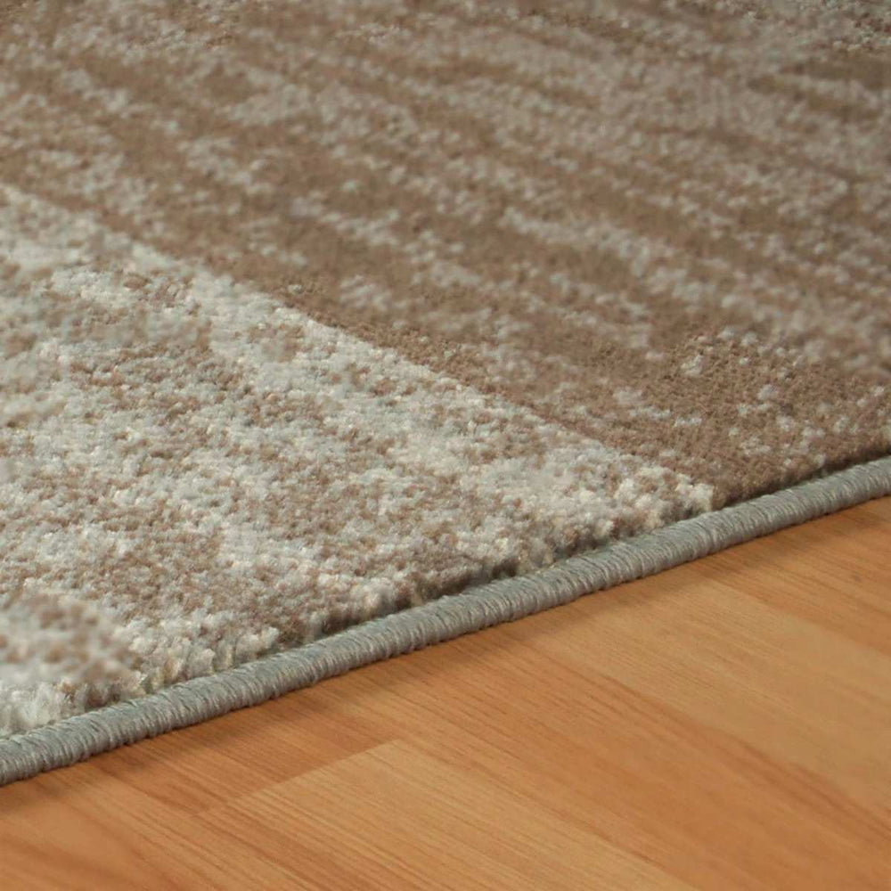 10' Light Blue And Ivory Patchwork Power Loom Stain Resistant Runner Rug - Homeroots - Flyclothing LLC
