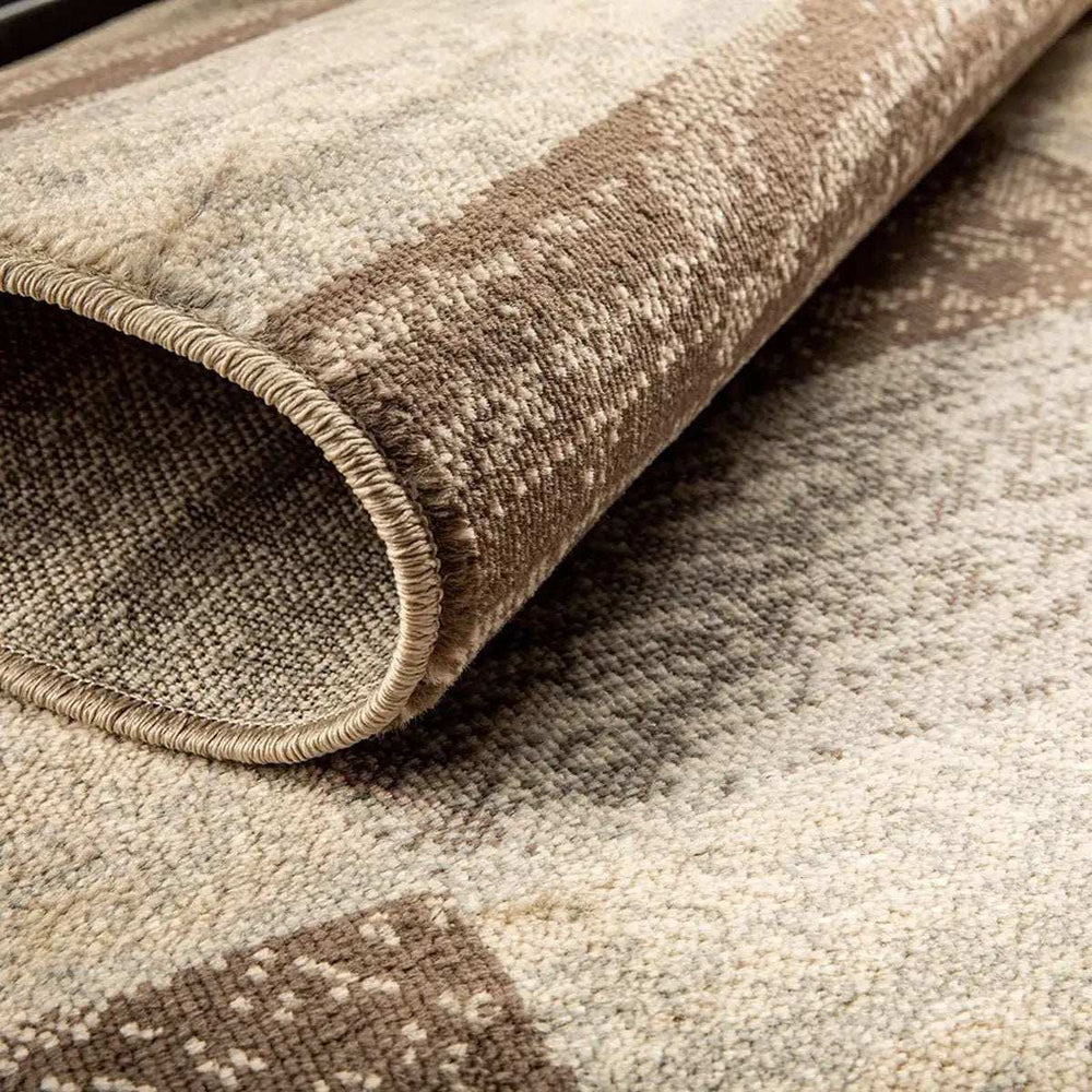 8' Slate Patchwork Power Loom Stain Resistant Runner Rug - Homeroots - Flyclothing LLC