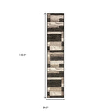 11' Chocolate Patchwork Power Loom Runner Rug - Homeroots - Flyclothing LLC