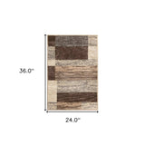 2' X 3' Slate Patchwork Power Loom Stain Resistant Area Rug - Homeroots - Flyclothing LLC
