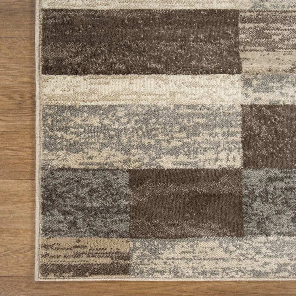 3' X 5' Slate Patchwork Power Loom Stain Resistant Area Rug - Homeroots - Flyclothing LLC