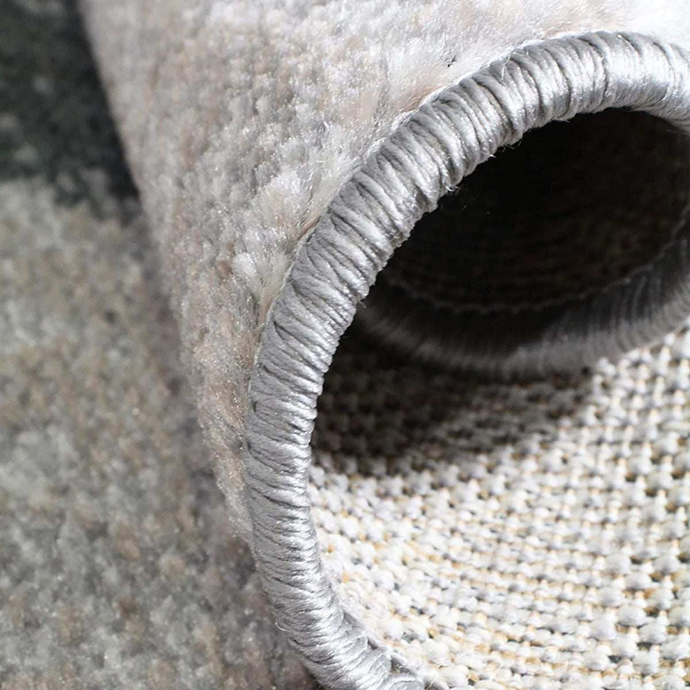 5' X 8' Blue And Taupe Patchwork Power Loom Stain Resistant Area Rug - Homeroots - Flyclothing LLC