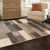 7' X 9' Slate Patchwork Power Loom Stain Resistant Area Rug - Homeroots - Flyclothing LLC