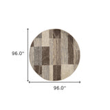 8' Round Slate Round Patchwork Power Loom Stain Resistant Area Rug - Homeroots - Flyclothing LLC