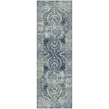 8' Taupe Abstract Power Loom Distressed Stain Resistant Runner Rug - Homeroots - Flyclothing LLC