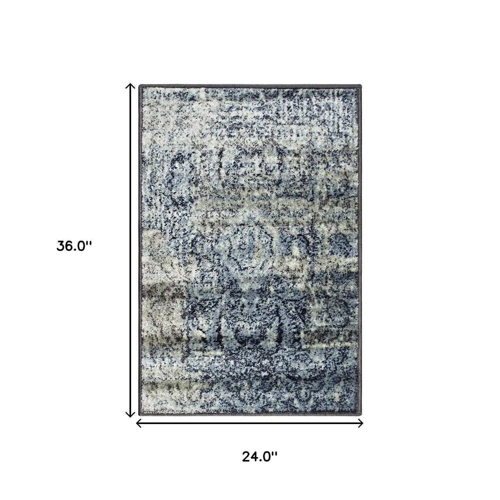 2' X 3' Taupe Abstract Power Loom Distressed Stain Resistant Area Rug - Homeroots - Flyclothing LLC