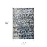 2' X 3' Taupe Abstract Power Loom Distressed Stain Resistant Area Rug - Homeroots - Flyclothing LLC