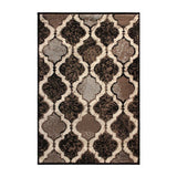 2' X 3' Chocolate Quatrefoil Power Loom Distressed Stain Resistant Area Rug - Homeroots - Flyclothing LLC