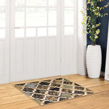 2' X 3' Multi Color Quatrefoil Power Loom Distressed Stain Resistant Area Rug - Homeroots - Flyclothing LLC
