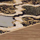 2' X 3' Multi Color Quatrefoil Power Loom Distressed Stain Resistant Area Rug - Homeroots - Flyclothing LLC