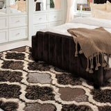3' X 5' Chocolate Quatrefoil Power Loom Distressed Stain Resistant Area Rug - Homeroots - Flyclothing LLC