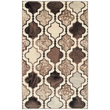 3' X 5' Ivory Quatrefoil Power Loom Distressed Stain Resistant Area Rug - Homeroots - Flyclothing LLC