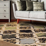4' X 6' Multi Color Quatrefoil Power Loom Distressed Stain Resistant Area Rug - Homeroots - Flyclothing LLC