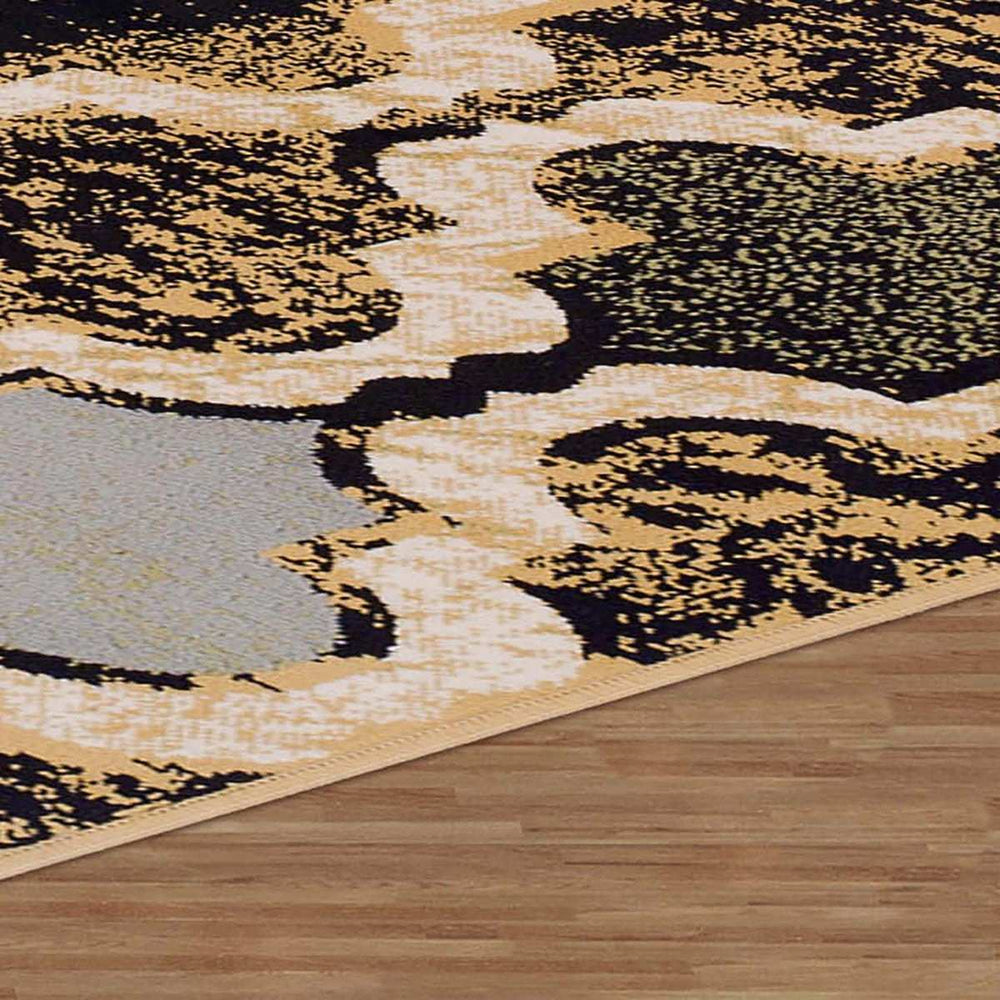 5' X 8' Multi Color Quatrefoil Power Loom Distressed Stain Resistant Area Rug - Homeroots - Flyclothing LLC