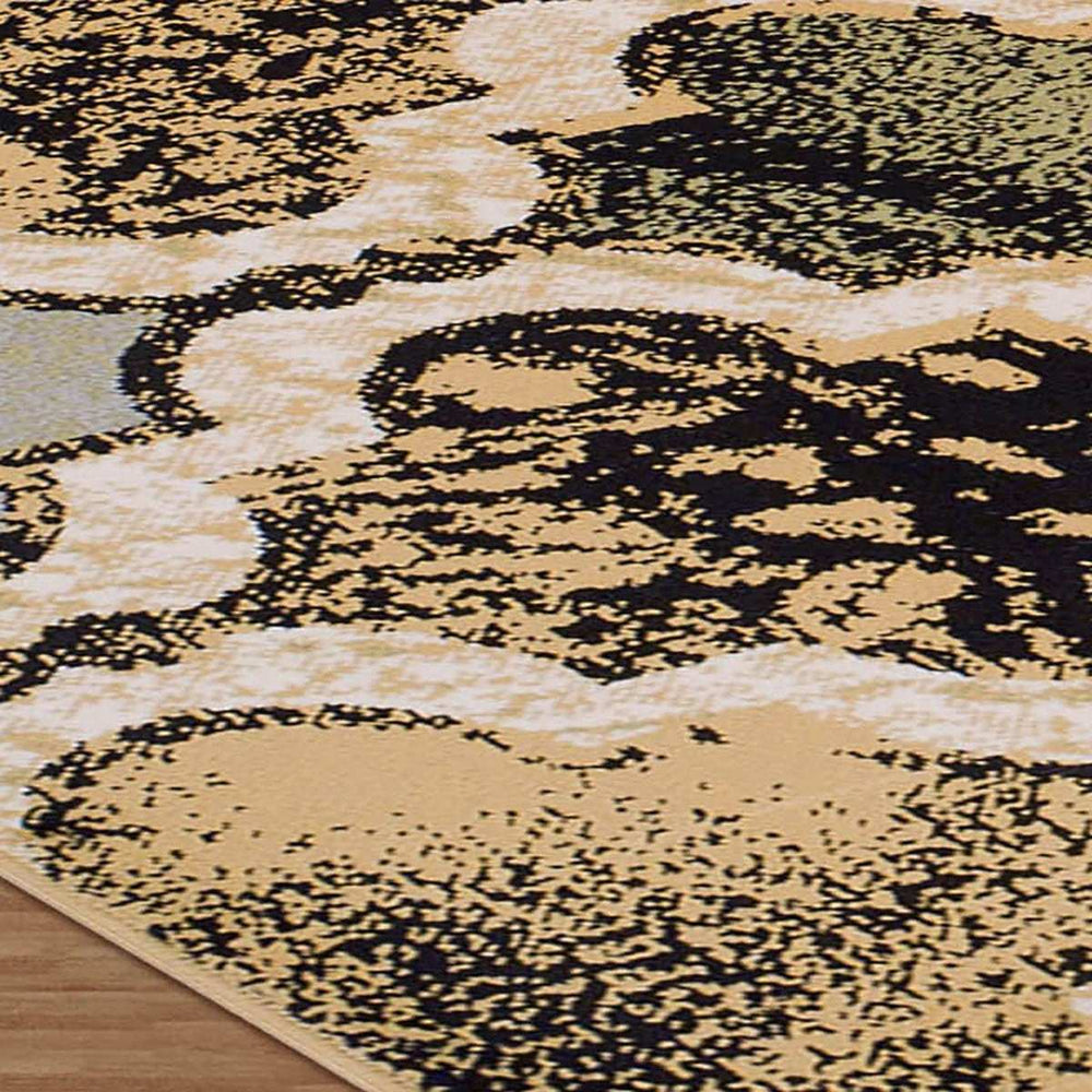 5' X 8' Multi Color Quatrefoil Power Loom Distressed Stain Resistant Area Rug - Homeroots - Flyclothing LLC