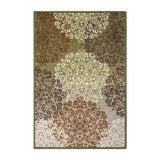 2' X 3' Greens And Browns Floral Power Loom Non Skid Area Rug - Homeroots - Flyclothing LLC
