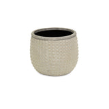 6" Beige Dot Ceramic Indoor Outdoor Round Pot Planter - Homeroots - Flyclothing LLC
