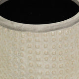 6" Beige Dot Ceramic Indoor Outdoor Round Pot Planter - Homeroots - Flyclothing LLC