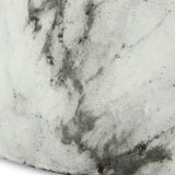 6" White and Gray Marbleized Ceramic Indoor Outdoor Round Pot Planter - Homeroots - Flyclothing LLC