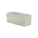 9" Light Gray Rustic Cement Indoor Outdoor Rectangular Pot Planter - Homeroots - Flyclothing LLC