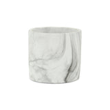 6" White and Gray Marbleized Ceramic Indoor Outdoor Round Pot Planter - Homeroots - Flyclothing LLC
