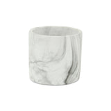 6" White and Gray Marbleized Ceramic Indoor Outdoor Round Pot Planter - Homeroots - Flyclothing LLC