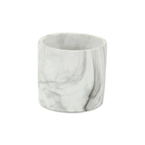 6" White and Gray Marbleized Ceramic Indoor Outdoor Round Pot Planter - Homeroots - Flyclothing LLC