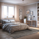 4' X 6' Grey Damask Power Loom Stain Resistant Area Rug - Homeroots - Flyclothing LLC
