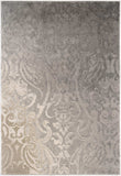 4' X 6' Grey Damask Power Loom Stain Resistant Area Rug - Homeroots - Flyclothing LLC