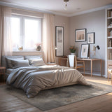 4' X 6' Light Grey Abstract Power Loom Stain Resistant Area Rug - Homeroots - Flyclothing LLC