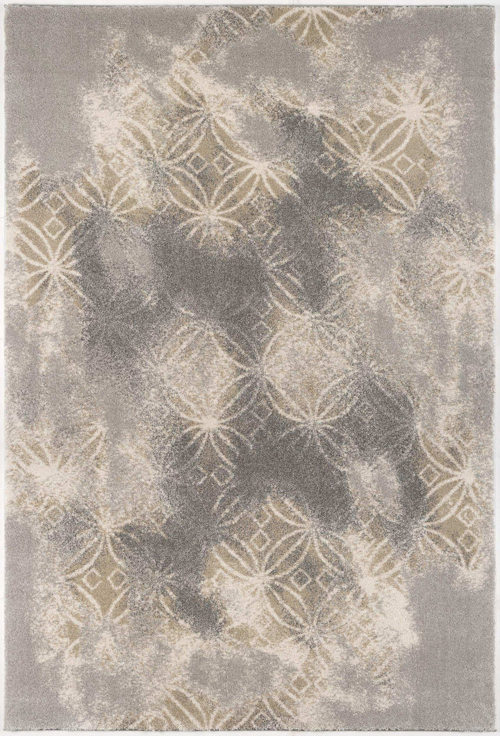 4' X 6' Light Grey Abstract Power Loom Stain Resistant Area Rug - Homeroots - Flyclothing LLC