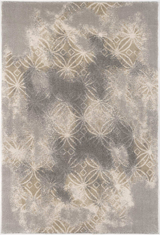 4' X 6' Light Grey Abstract Power Loom Stain Resistant Area Rug - Homeroots - Flyclothing LLC