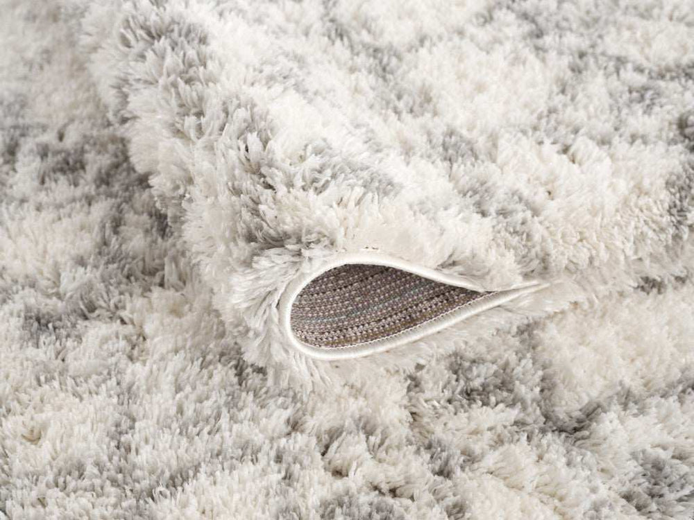 3' X 5' Gray and Ivory Southwestern Shag Power Loom Distressed Area Rug - Homeroots - Flyclothing LLC