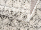 3' X 5' Gray and Ivory Southwestern Shag Power Loom Distressed Area Rug - Homeroots - Flyclothing LLC