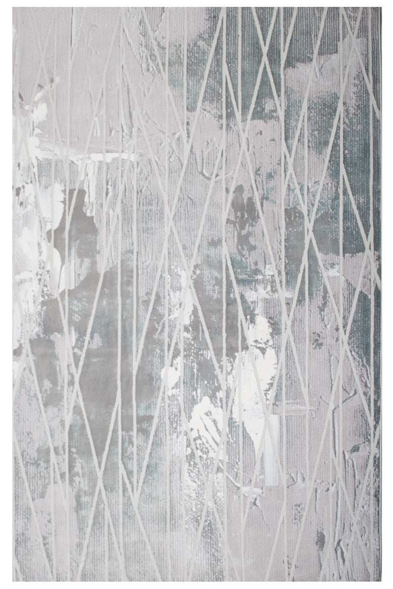 8' X 11' Blue Abstract Stain Resistant Area Rug - Homeroots - Flyclothing LLC