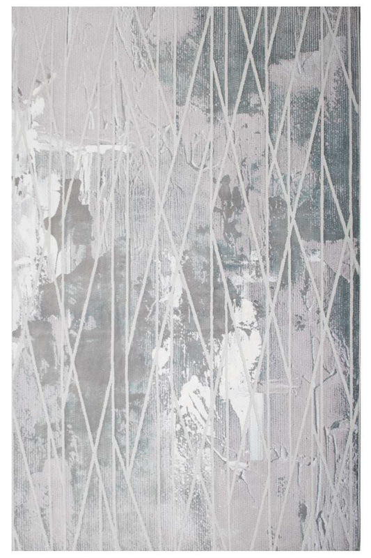 8' X 11' Blue Abstract Stain Resistant Area Rug - Homeroots - Flyclothing LLC