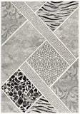 8' X 11' Grey Geometric Power Loom Stain Resistant Area Rug - Homeroots - Flyclothing LLC