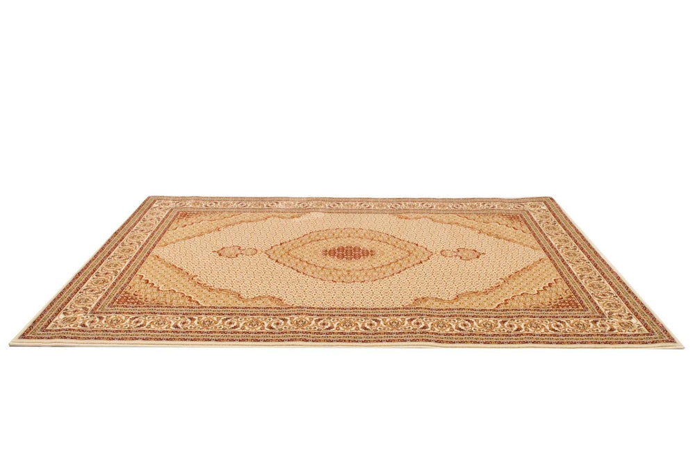 15' Runner Beige and Ivory Oriental Power Loom Runner Rug - Homeroots - Flyclothing LLC