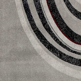 13' Gray and Black Abstract Power Loom Distressed Runner Rug - Homeroots - Flyclothing LLC